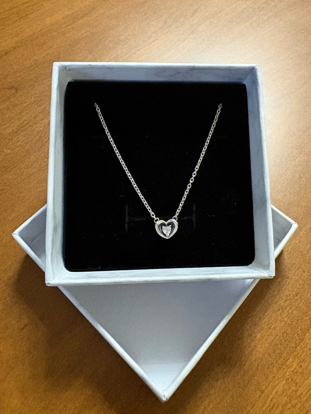 Pandora Radiant Heart & Floating Stone Necklace